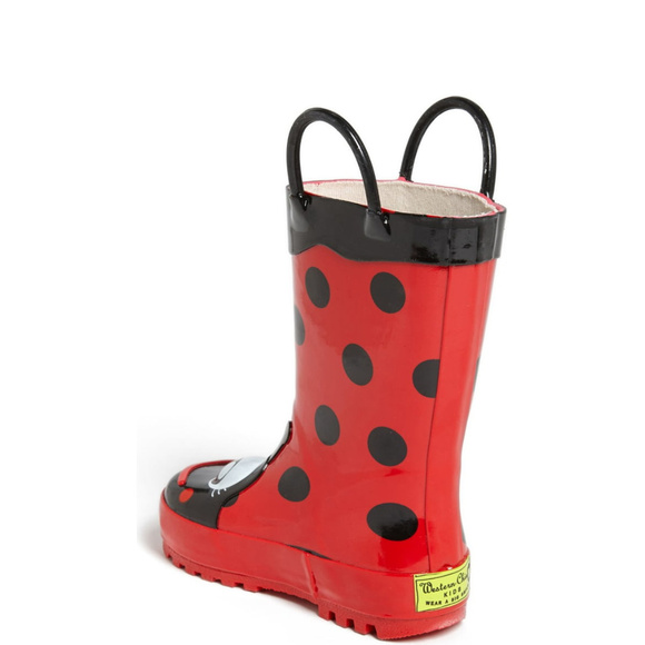 Kids Ladybug Rain Boots - Red and Black - Picture 4 of 4